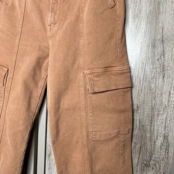Mother Cargo Jeans Straight Leg High Rise The Rambler Ginger Size 26